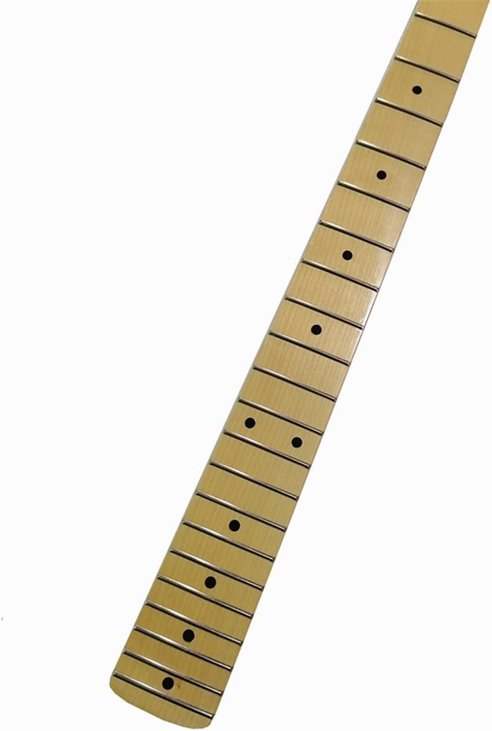 21 Frets Wood Color Maple Electric Guitar Neck Maple Fretboard Inlay Dots Guitar Accessories Unfinished Guitar Neck