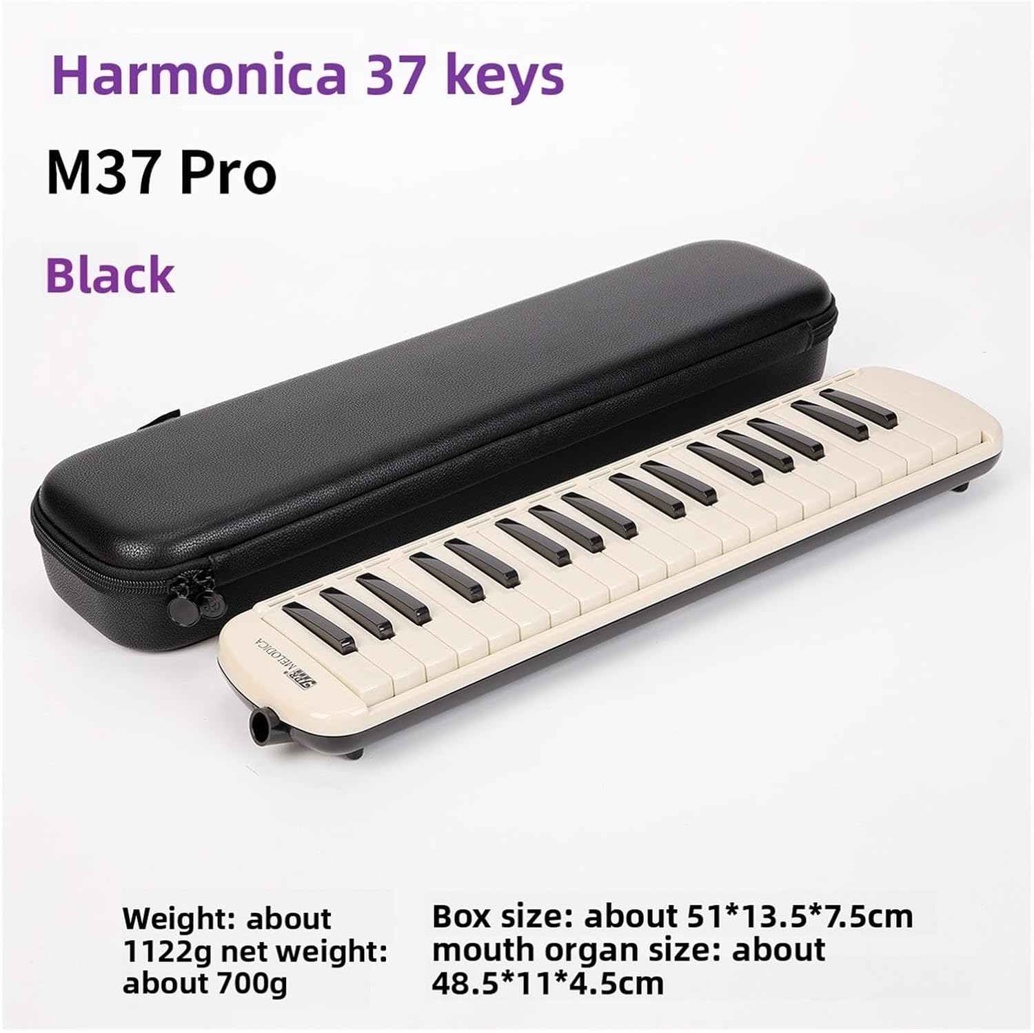 Melodica 37 Keys Melodica Beginner Gift 32 Keys Harmonica with Carrying Bag Keyboards Music Instruments(M37Pro)