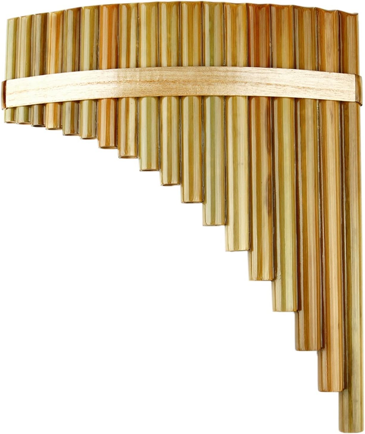 KESHUO 18 Pipes F Key Pan Flute Woodwind Instrument Bamboo Pan Flute Panpipes (Color : Left-Hand)