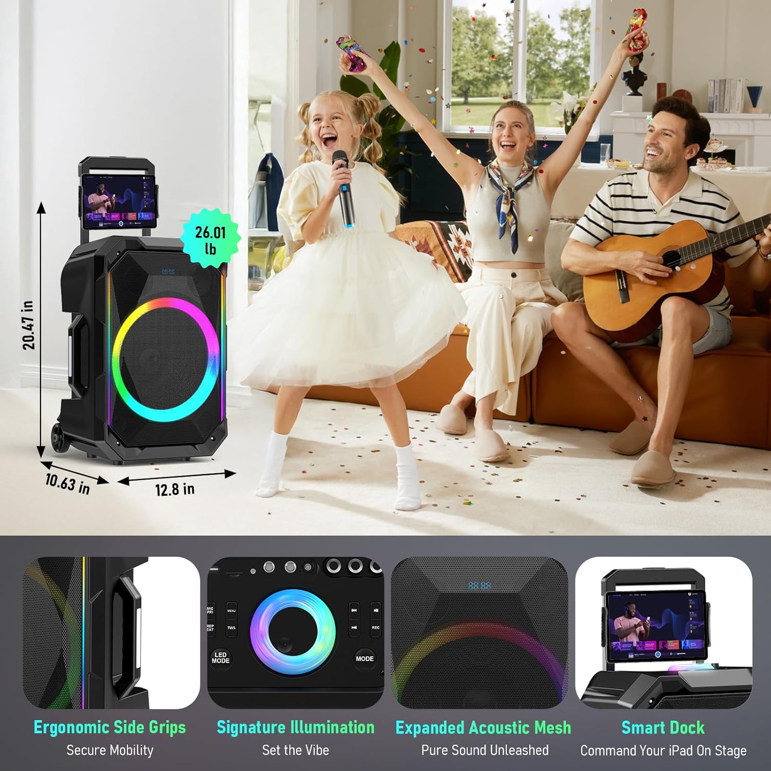 Portable Karaoke Machine for Adults, 12