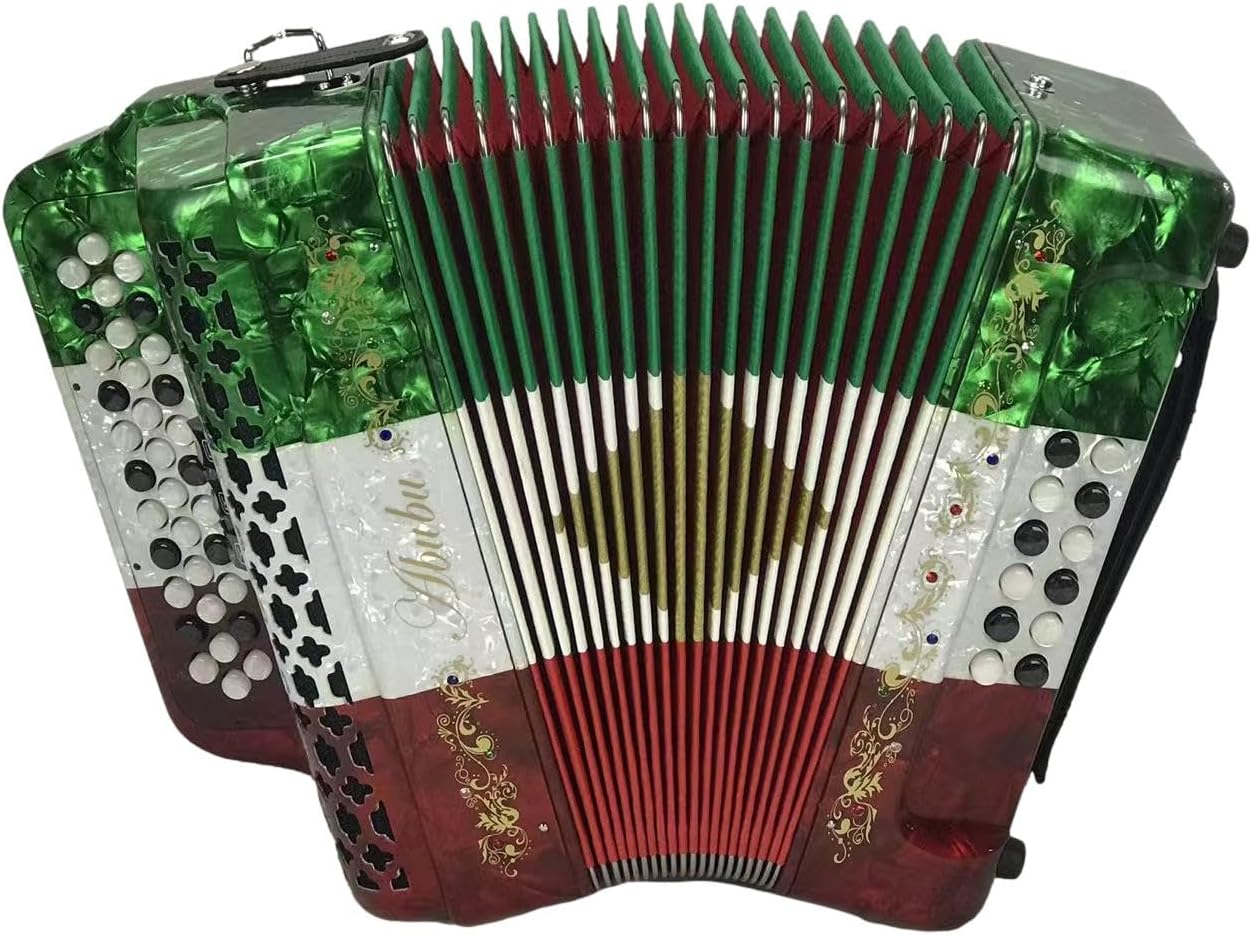 34-Key Accordion 3412 FBE (Tricolor of Green, White, and Red)