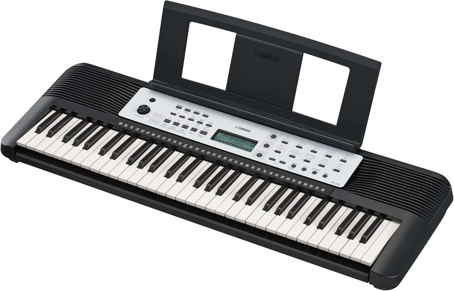 Yamaha 61-Key Portable Keyboard for Beginners with Built-In Songs, Quiz Mode, Music Rest, with Power Adapter YPT280