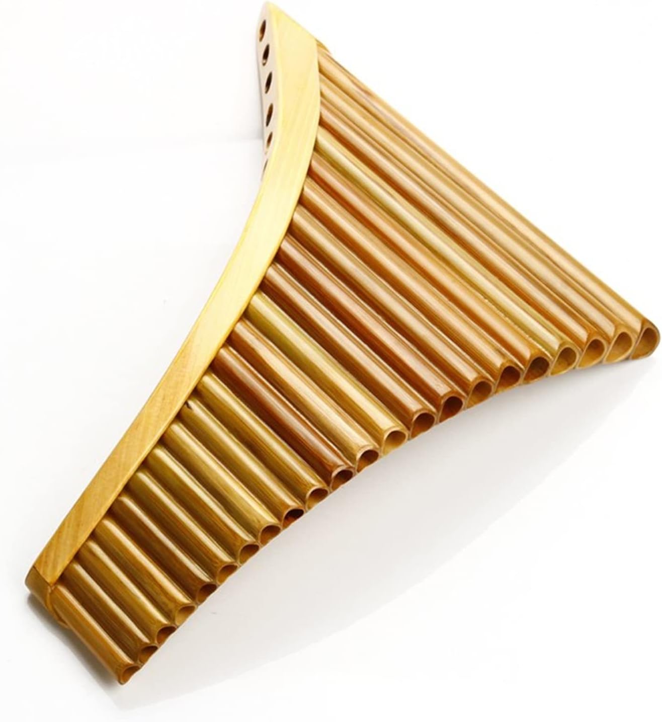 Chinese Traditional Musical Instrument 22 Pipes Pan Flute G Key Woodwind Bamboo Handmade (Color : Right)