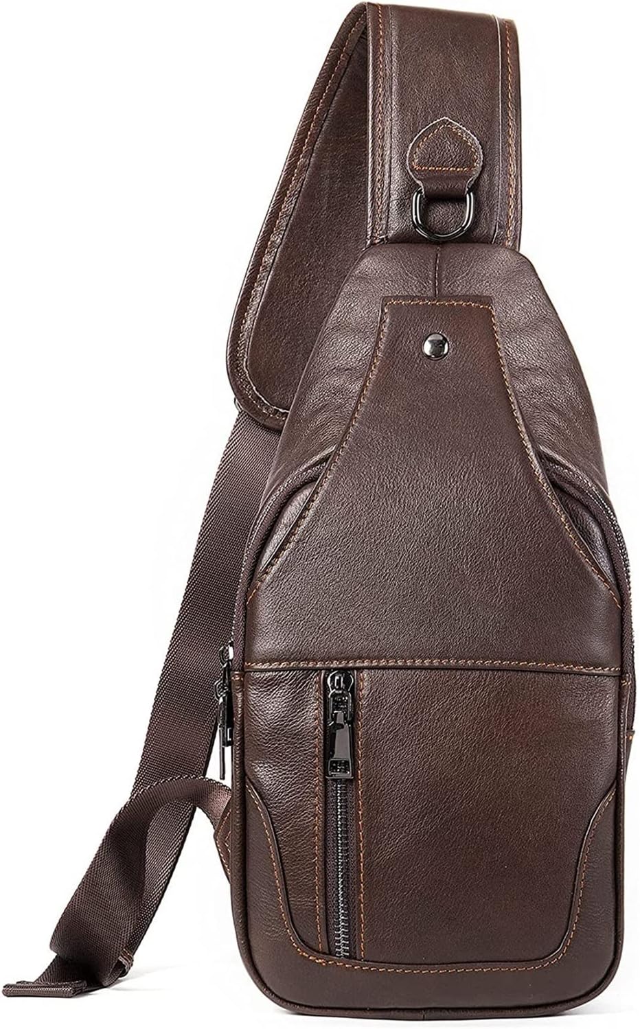 Anti Theft Chest Bag Vintage Leather Sling Crossbody Backpack Casual Shoulder Daypack bag