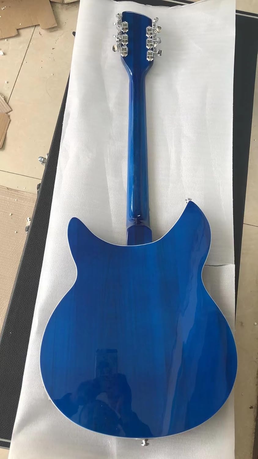 In 12 Strings Jazz Electric Guitar Semi-Hollow Maple Body Chrome Hardware Glossy Finish Free Delivery