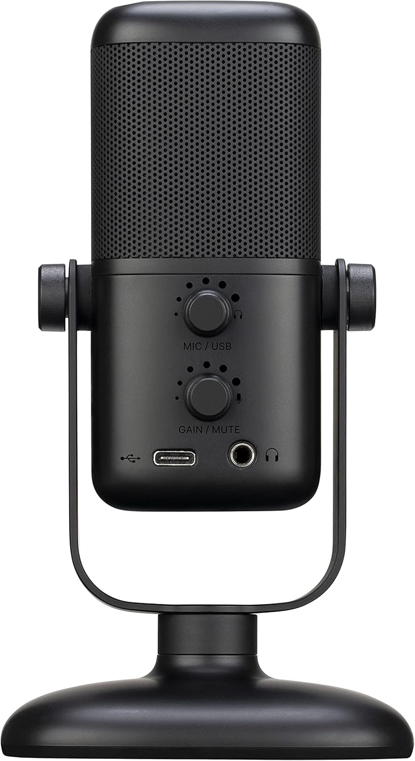 Saramonic SR-MV2000 | Large Diaphragm USB Studio Microphone with Magnetic Tabletop Stand, Headphone Out and Multi-Color LED for Computers, iPhone 15, Android Mobile Devices, New iPad & More