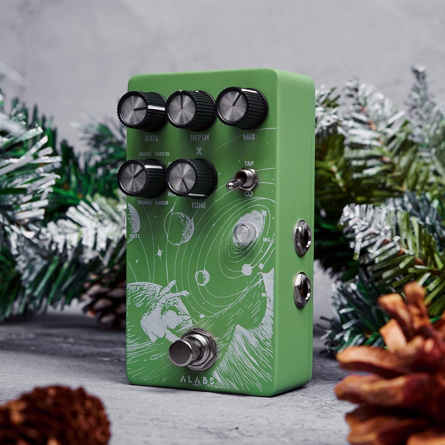 ALABS NOVADRIFT Modulation Guitar Pedal | 9-in-1 Multi-Mod Effects Rotary, Chorus, Flanger, Tremolo | Built-in Expression, True Stereo, Analog Dry-Through, Tap Tempo, Selectable True Bypass/Buffer