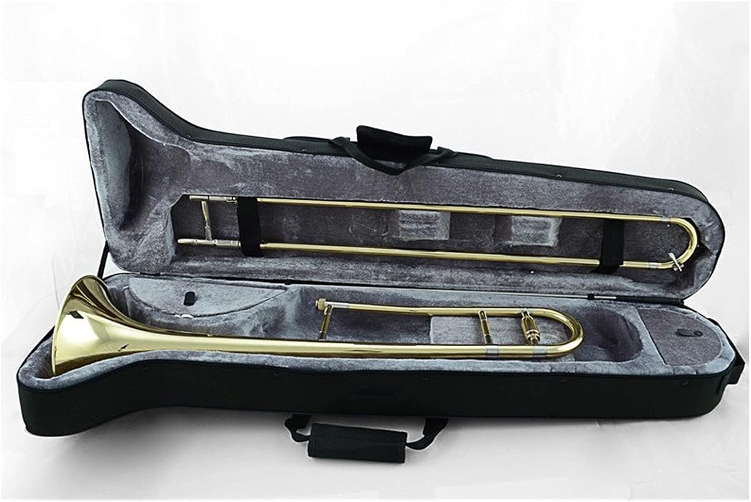 Student Trombone Alto Trombone B Flat Gold Paint Student Sliding Gold Paint B Flat Trombone with Shell and Mouthpiece Trombone Kit