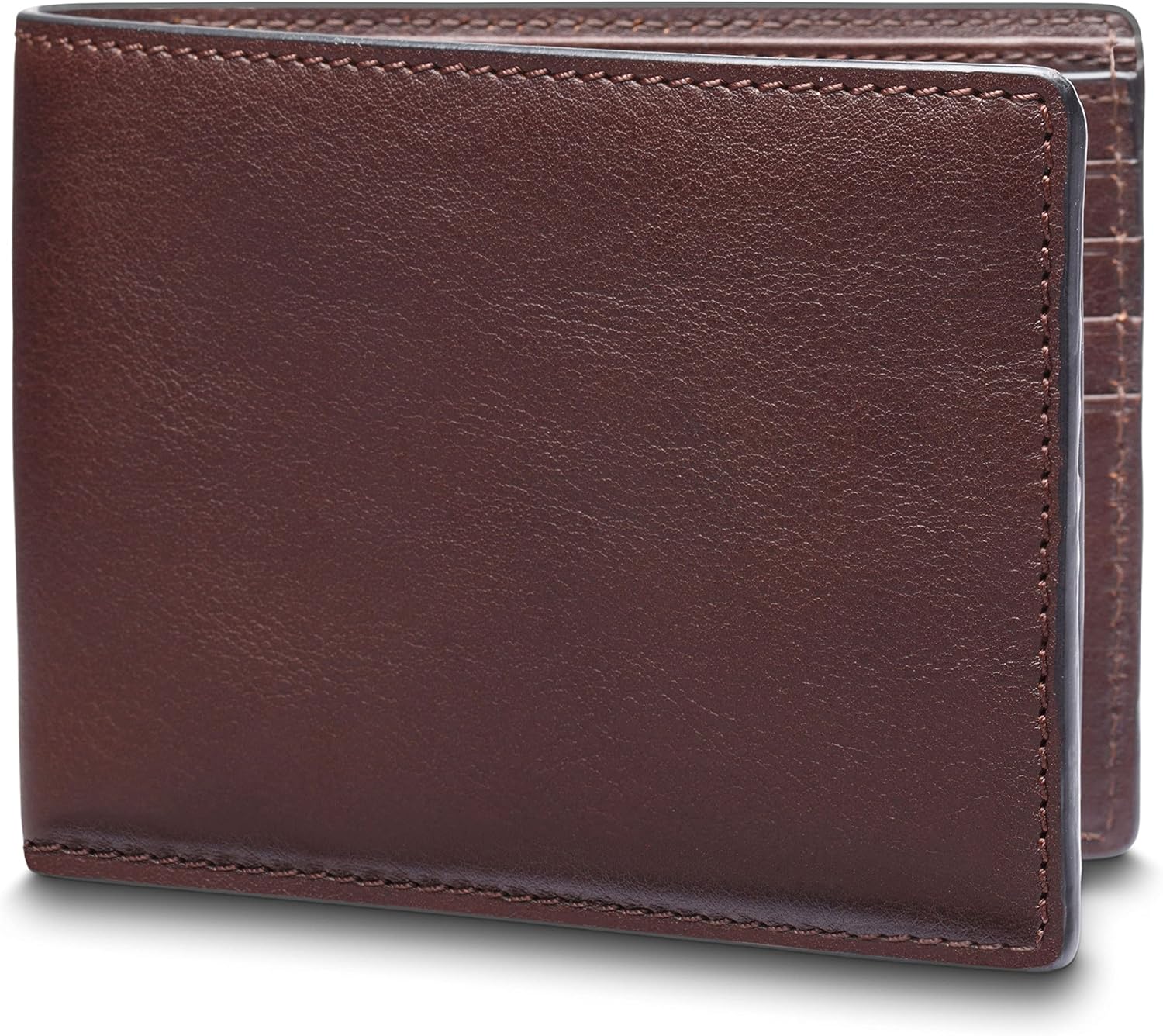 Bosca Navayo Slim 10 Pocket Wallet w/Removeable Flip I.D Passcase Dark Brown