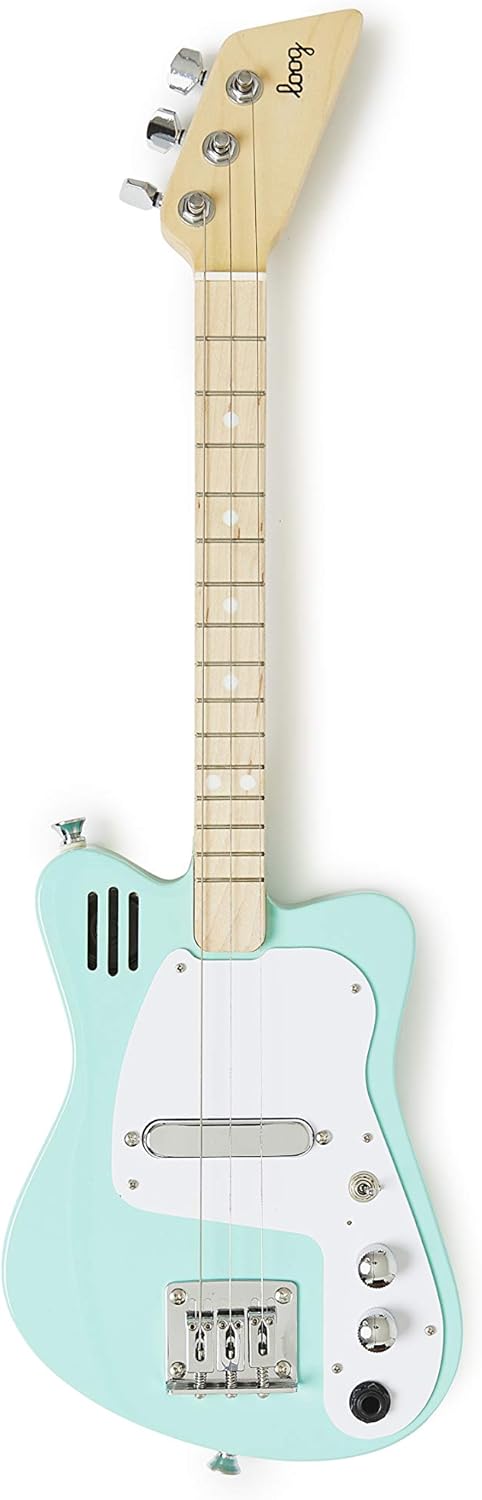 Loog Mini Electric kids Guitar for Beginners built-in Amp Ages 3+ Learning App and Lessons Included