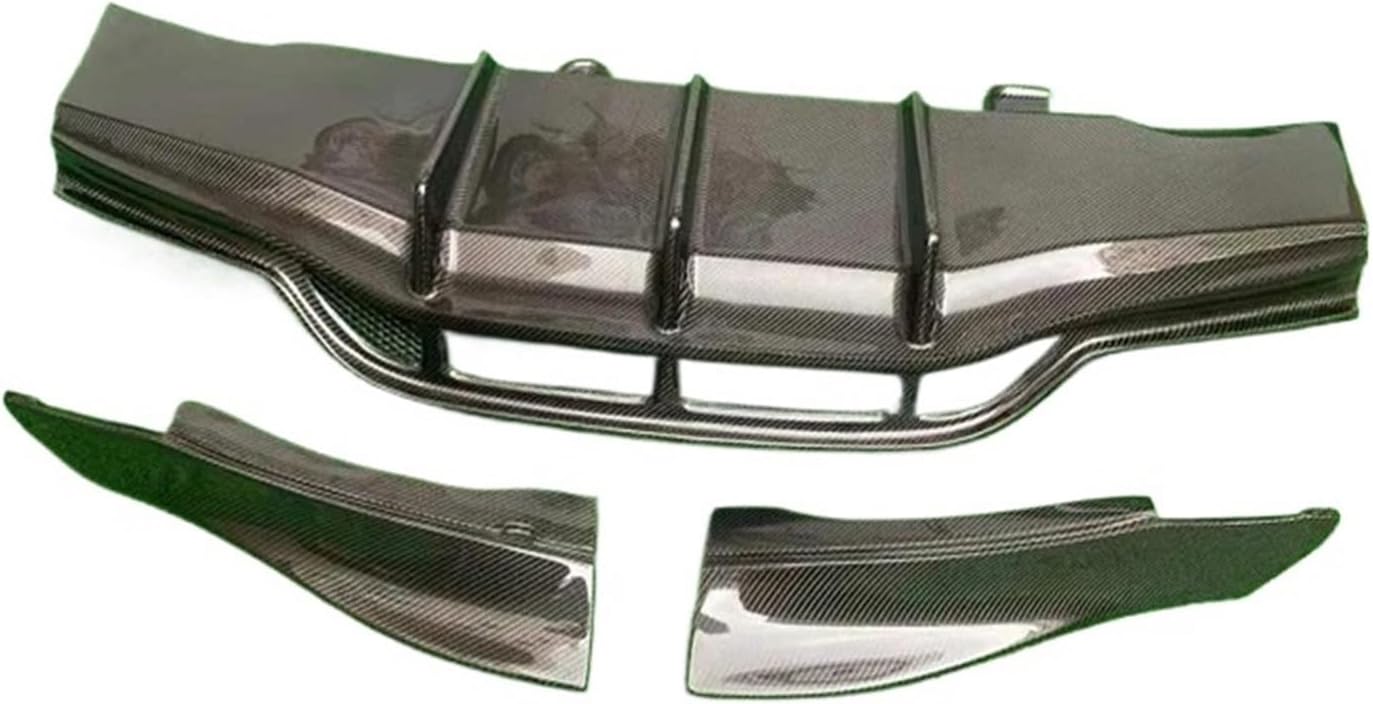 Compatible For Benz C Class W205 C205 C63 C63S AMG 2-Door Coupe PSM Real Carbon Fiber Car Rear Bumper Lip Auto Car Diffuser