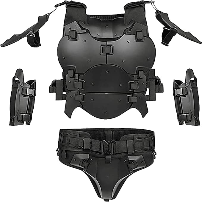 Zhongren Airsoft Vest Armor Cosplay Vests Adjustable Tactical Molle Chest Protector Set Paintball Combat Gear Costumes