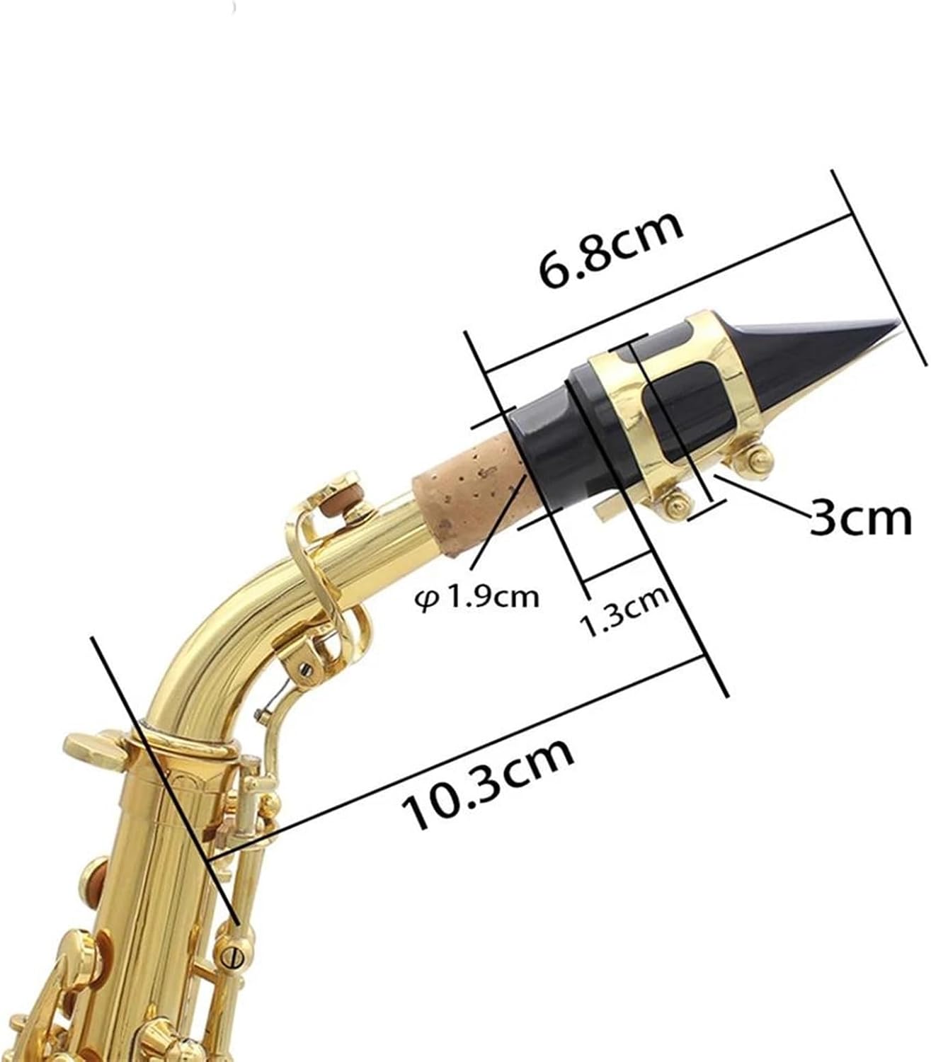 Beginner saxophone Bb Soprano Saxophone Brass Lacquered Gold B Flat Sax Woodwind Musical Instrument With Case Saxophone Accessories