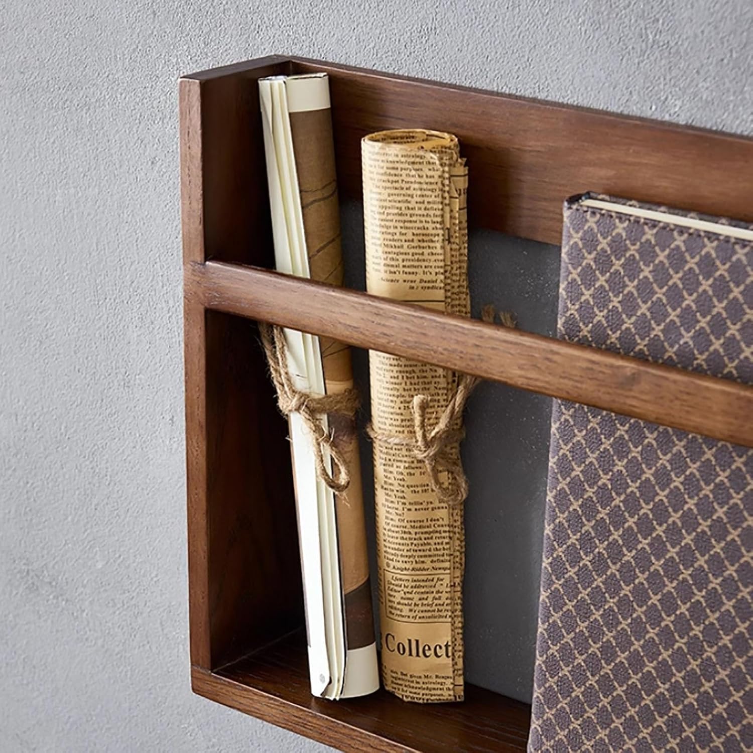 Floating Shelves,Wall Mounted Rustic Wood Shelves for Bathroom, Bedroom, Living Room, Kitchen,Magazine Holder for Books Storage (Color : Brown, Size : 90x7x30cm/35.43x2.76x11.81in)