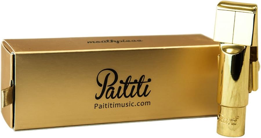 Paititi Professional Gold Plated Soprano Saxophone Metal Mouthpiece #6