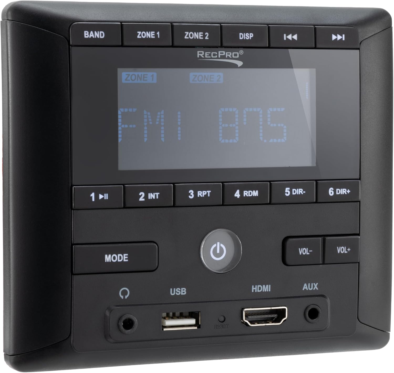 RecPro RV Stereo AM/FM Radio with Bluetooth | Aux-in | HDMI | 4-Channel Audio | 2 Zones | RV Sound System