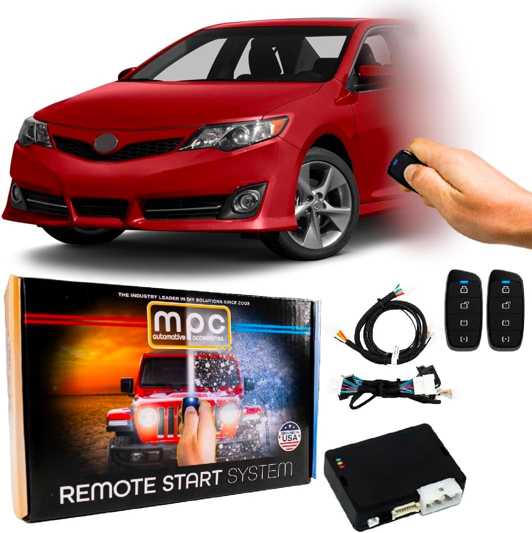 MPC Complete Remote Start Kit Compatible with Toyota Camry 2012-2014 || 2-Way 3,000ft Range Remotes || G-Key Only || T-Harness || USA Tech Support
