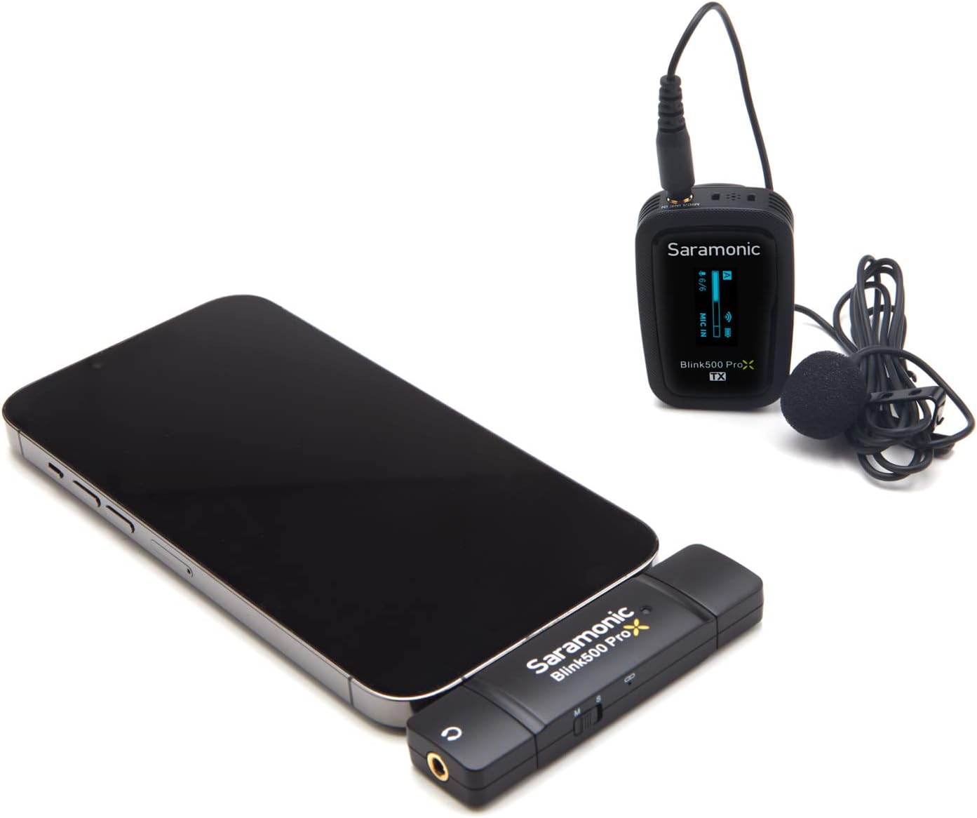 Saramonic Blink 500 Pro X B3 Wireless Clip-On Mic System with Lavalier & Lightning Receiver for iPhone & iPad with Lighting
