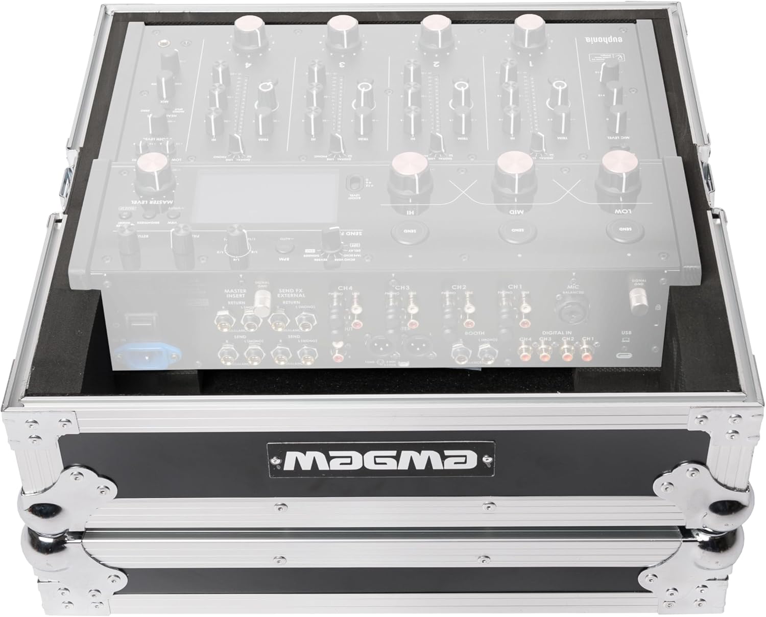 Magma Mixer Case Euphonia, Silver Chrome, 19.7″ x 18.9″ x 8.3″, Mixer Case