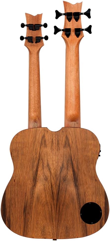 Custom Built Series Double Neck Tenor Acoustic-Electric Ukulele & Uke-Bass w/Bag