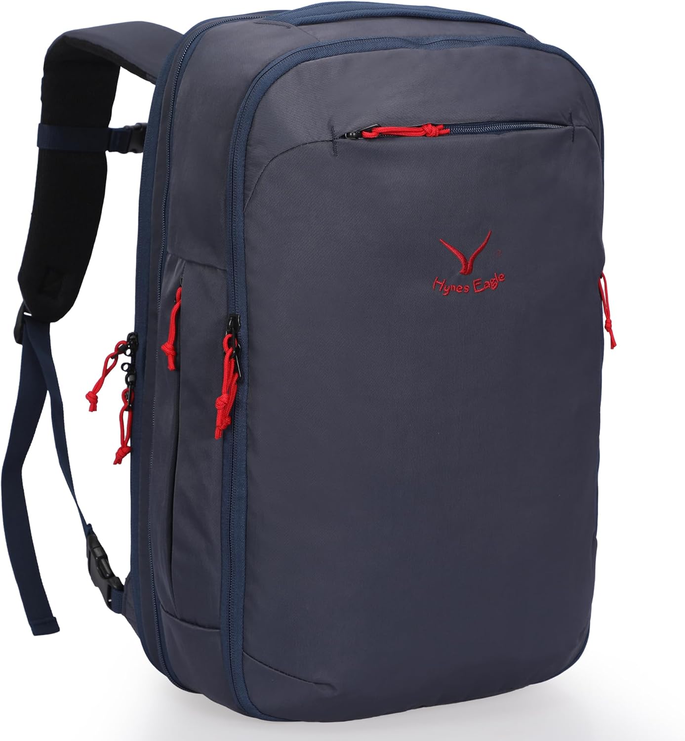 Hynes Eagle TSA Friendly Travel Backpack for Men Women Carry on Backpack 40L Flight Approved Laptop Backpack for 17 inches Compressible Weekender Bag Overnight Backpack Dark Blue