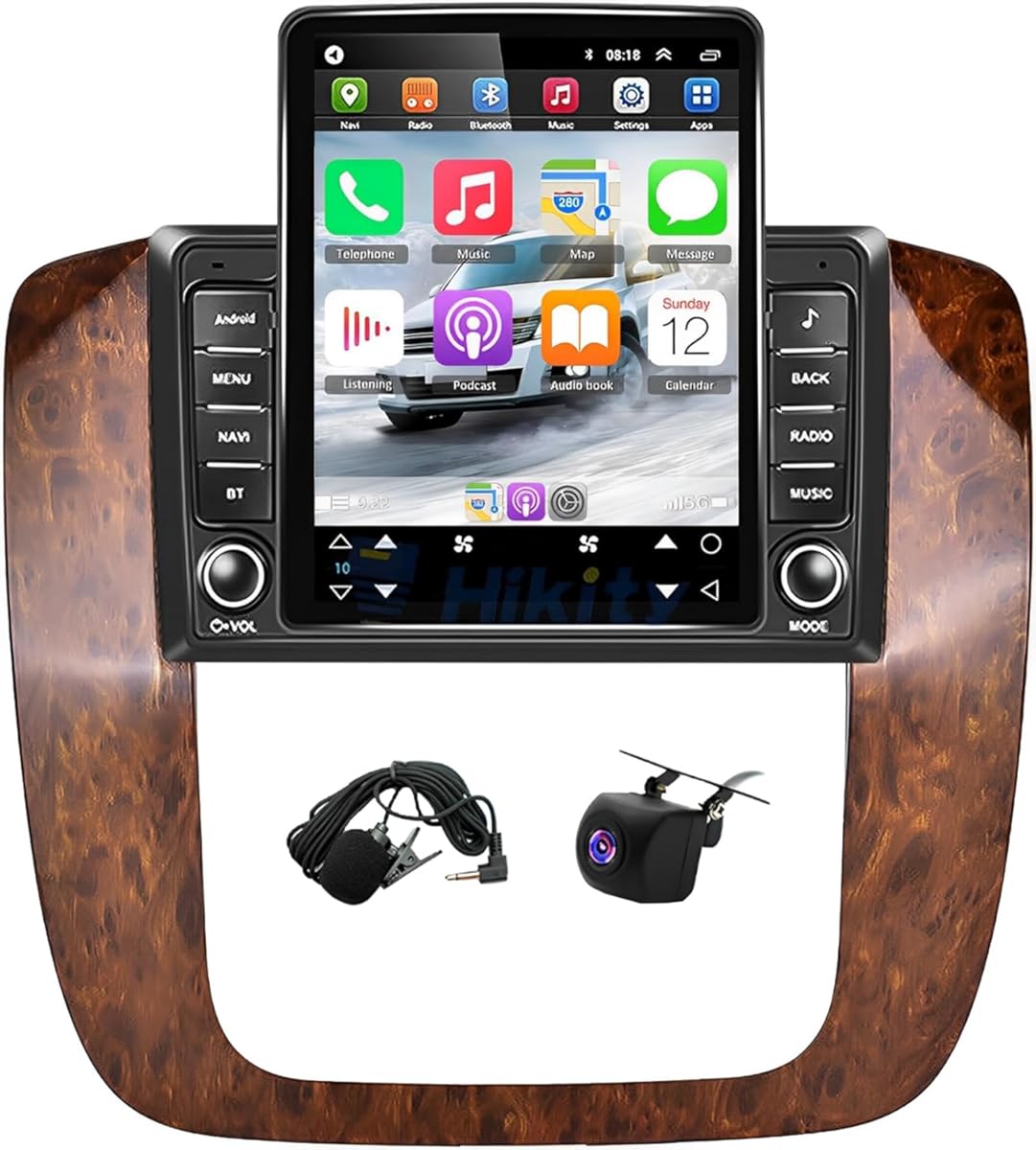 Android 13 Upgrade Car Radio Fit forChevrolet GMC 2006-2014 9.7 inch Touch Screen Radio Stereo with Wireless CarPlay Android Auto GPS/FM/WiFi/SWC/AHD Backup Camera/Mirror Link/Mic