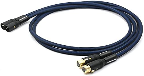 OFC Pure Copper Audio interconnect Cable with Carbon Fiber XLR Plug (Length : 2m)
