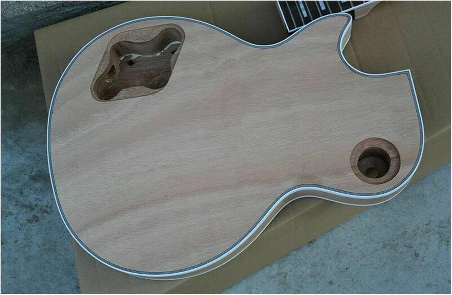 Unfinished Guitar Body 1 Set Unfinished Guitar Neck and Body for LP Style Electric Guitar Kit DIY Guitar DIY Accessory