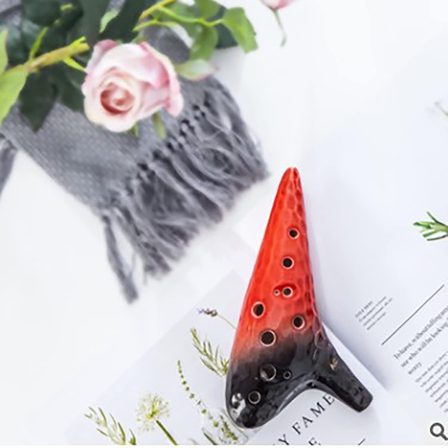 TSTS 12-Hole Alto C Key (AC) Ocarina 12-Hole Ceramic Ocarina Student Beginner Wind Instrument Children Ocarina