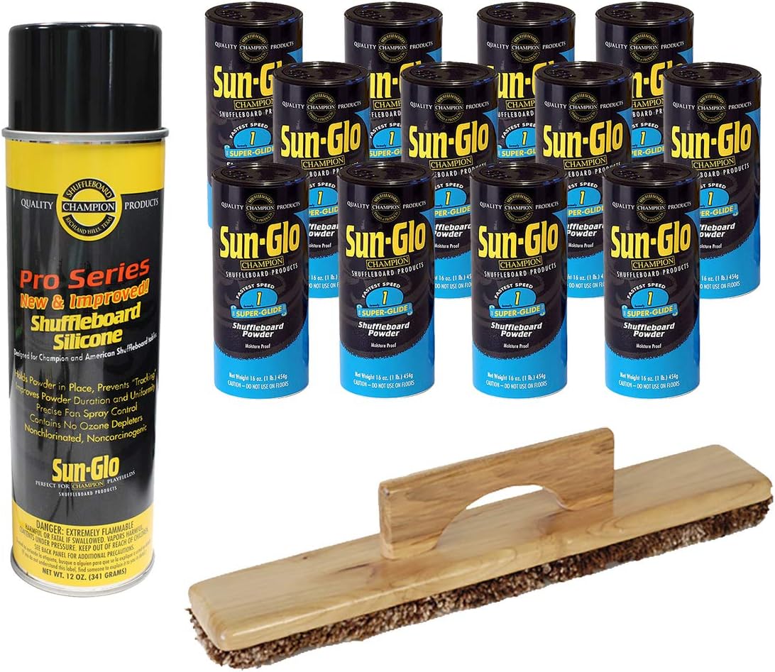 Sun-Glo 12 Cans #1 Super-Glide Wax, Sweep, Silicone Spray