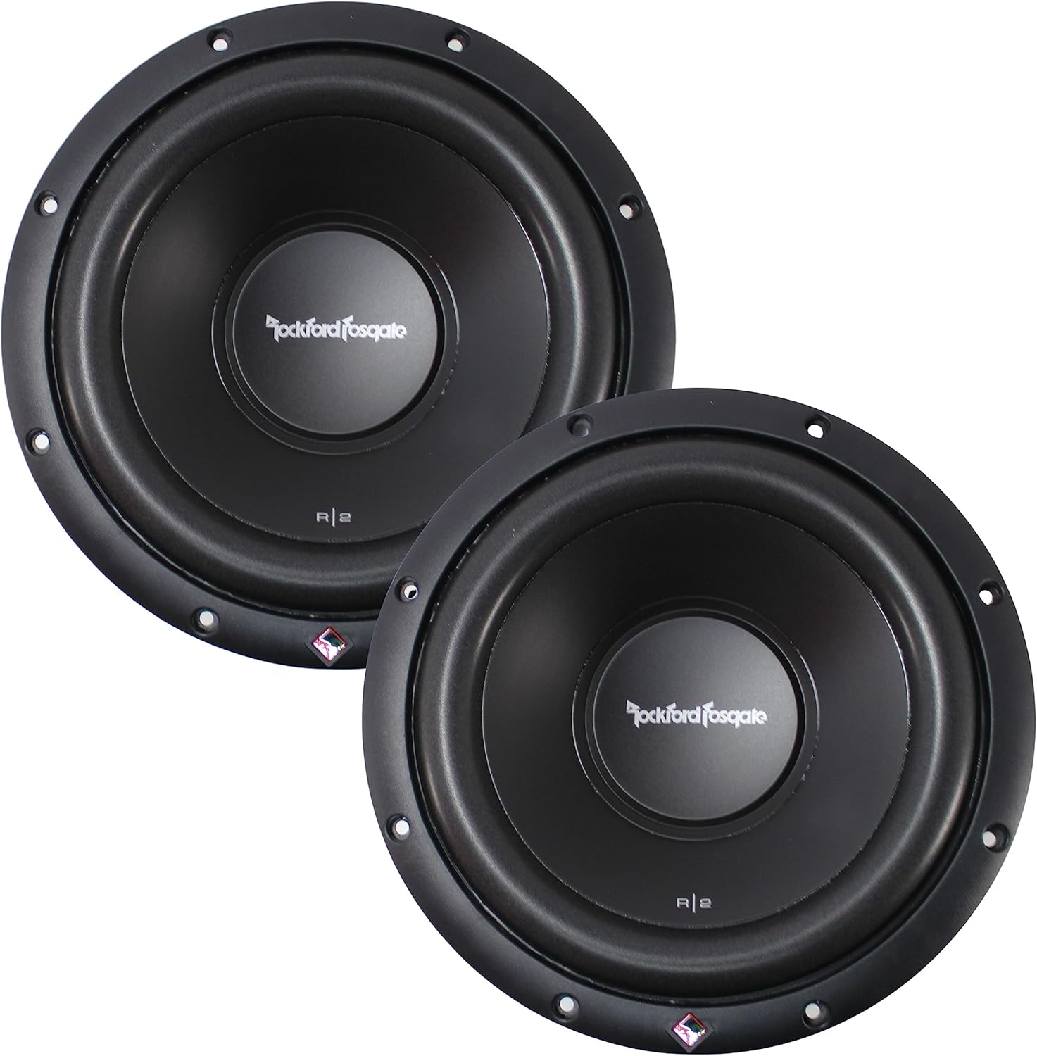 Pair of Rockford Fosgate R2D4-10 Prime R2 Dvc 4 Ohm 10-Inch 500 Watts Peak Subwoofer