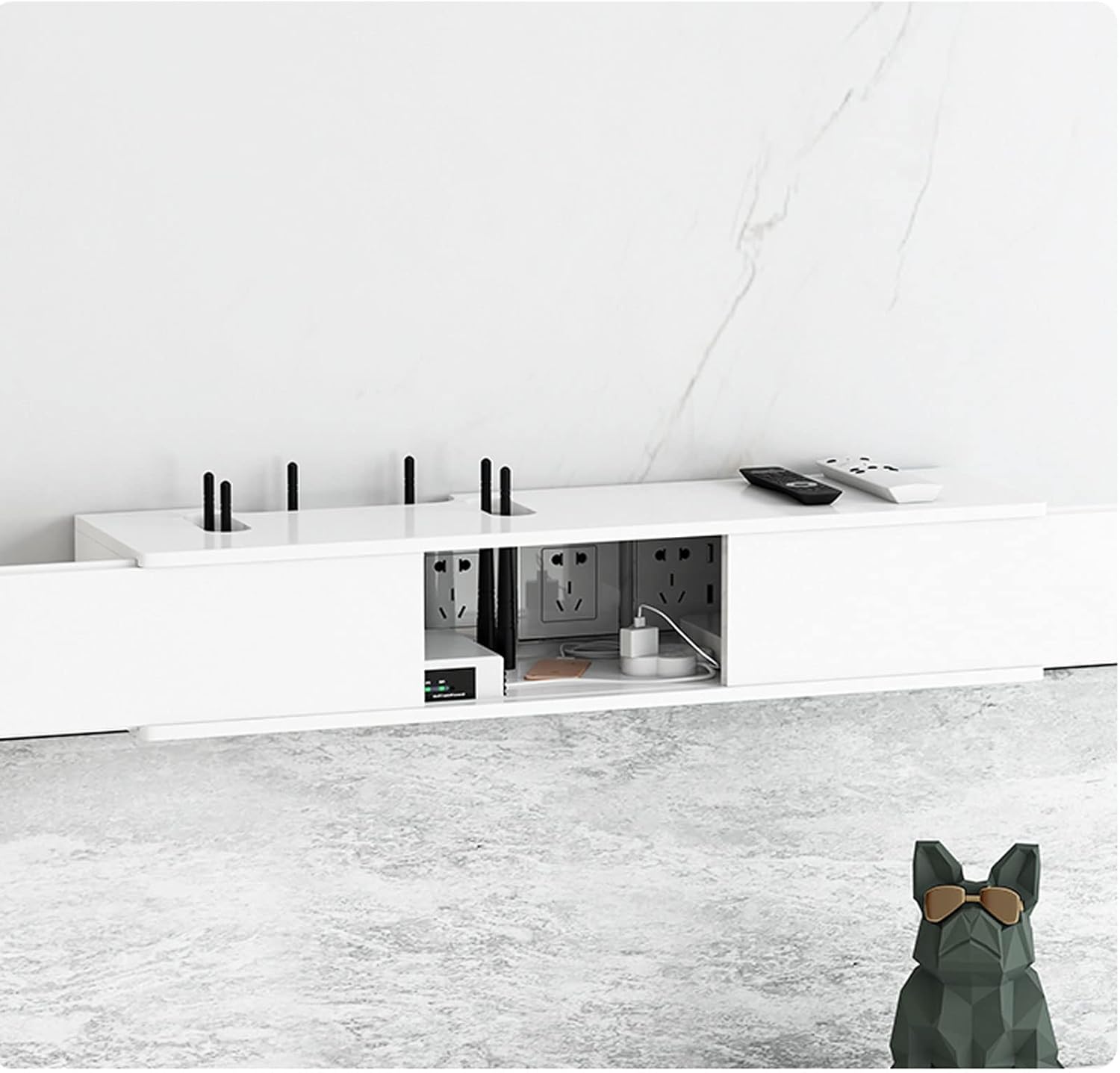 Wall Shelf Floating Shelf Wall mounted TV Cabinet Set-top box Router Shelf TV Stand TV Media Console TV Bracket TV Wall Unit Decor Gaming Shelf Home Entertainment Center Wall Mount Corner Shelves