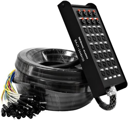 Seismic Audio - SAJT-24x8x100 - 24 Channel 100' XLR Snake Cable with 1/4