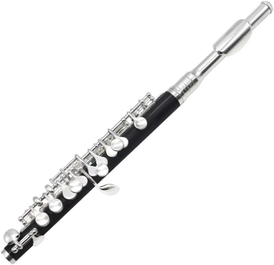 Silver Plated C Tone Piccolo Flute | Professional Wind Instrument with Clear Projection & Smooth Airflow | Compact Metal Body for Practice, Recording, Ensemble Performance & Refined Tone Expression