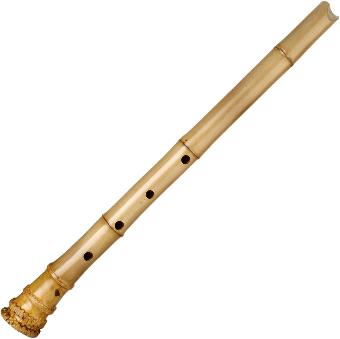 Traditional Musical Instrument D Key 5 Holes Japan Style Shakuhachi D/E Key Musical Instruments Bamboo Flute With Root Woodwind Instrument (1.8 D Key)