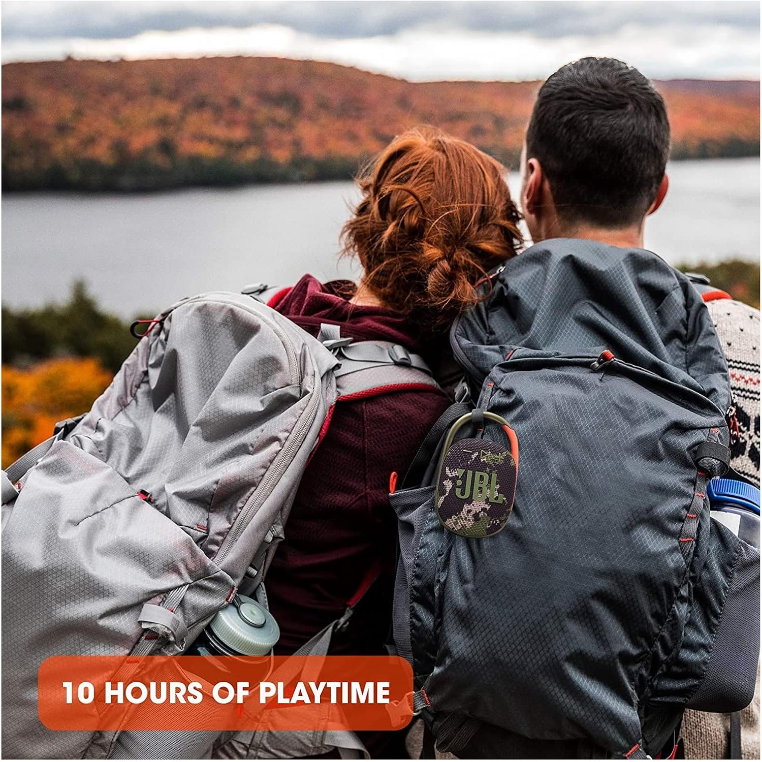 JBL 2 Pack Clip 4 Waterproof Wireless Audio Bluetooth Speaker Bundle (Black) (Renewed)