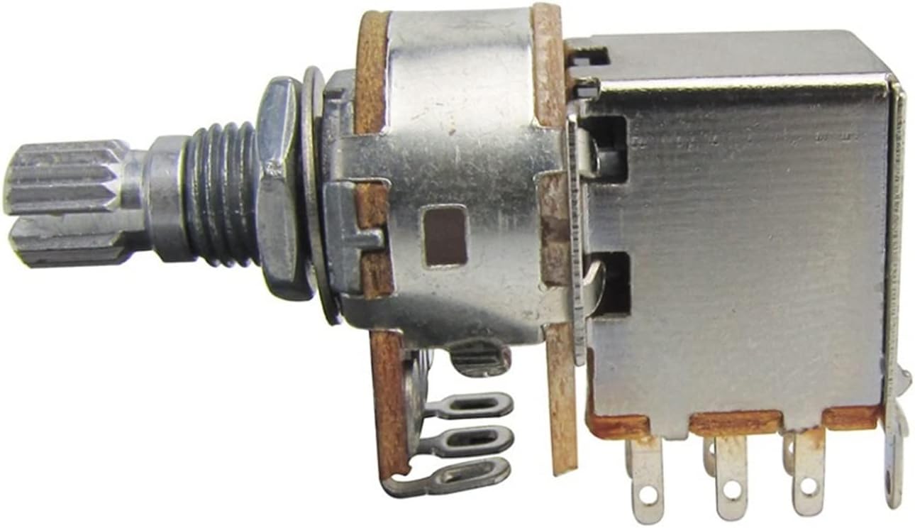 KESHUO 20pcs Push Pull Potentiometers B500K Linear Taper Long Split Shaft for Electric Bass Guitar Guitar Kit Accessories