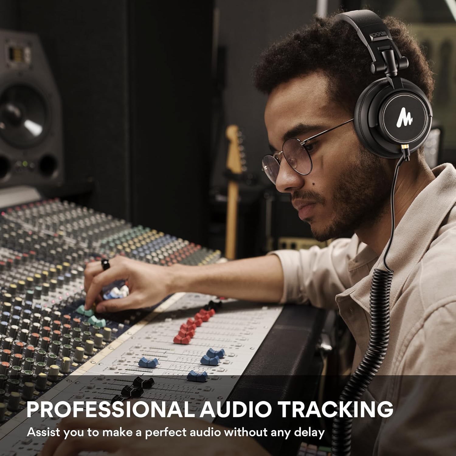 MAONO XLR Condenser Microphone, Professional Cardioid Studio Recording Mic with 50MM Drivers Studio Headphones AU-MH601for Streaming, Podcasting, Singing, Voice-Over, Vocal, Home-Studio, YouTube, Skyp