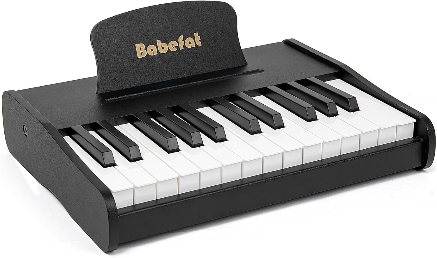 Kids Piano Keyboard 25 Keys Digital Piano for Kids Mini Musical Instruments Wooden Pianos Toy for 4+ Years Old Girls and Boys Birthday Gift Walnut (Black)