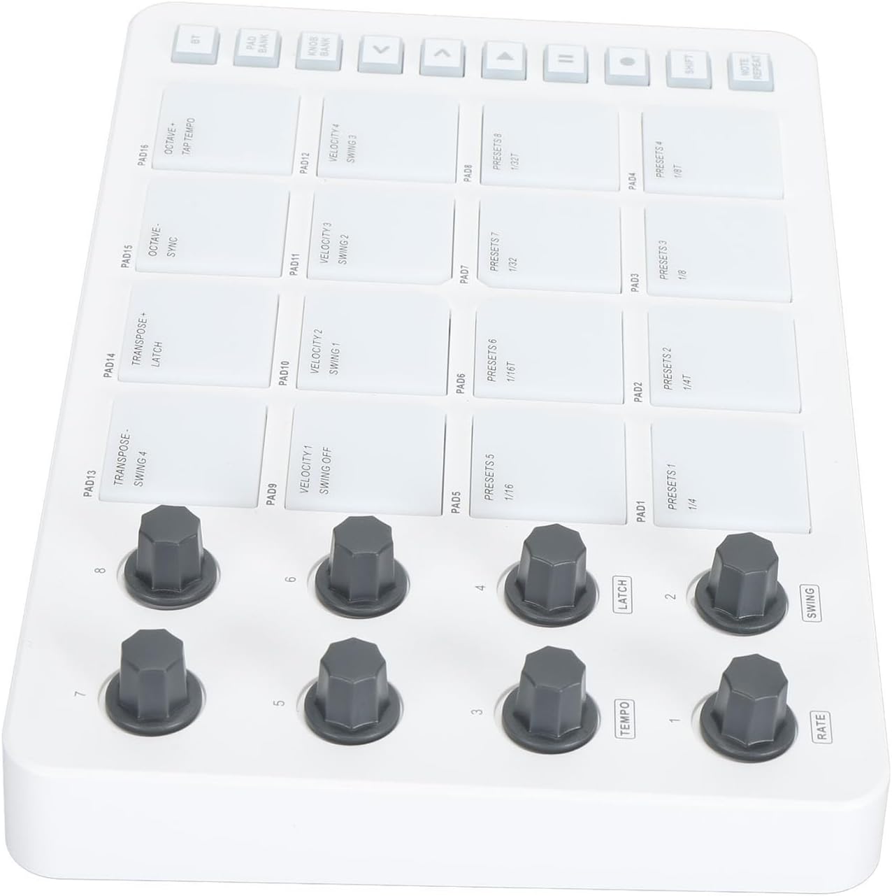 Wireless RGB Drum Pads MIDI Controller for Music Production Studio and Rhythm Creation USB Beat Maker Machine for Musicians and DJs