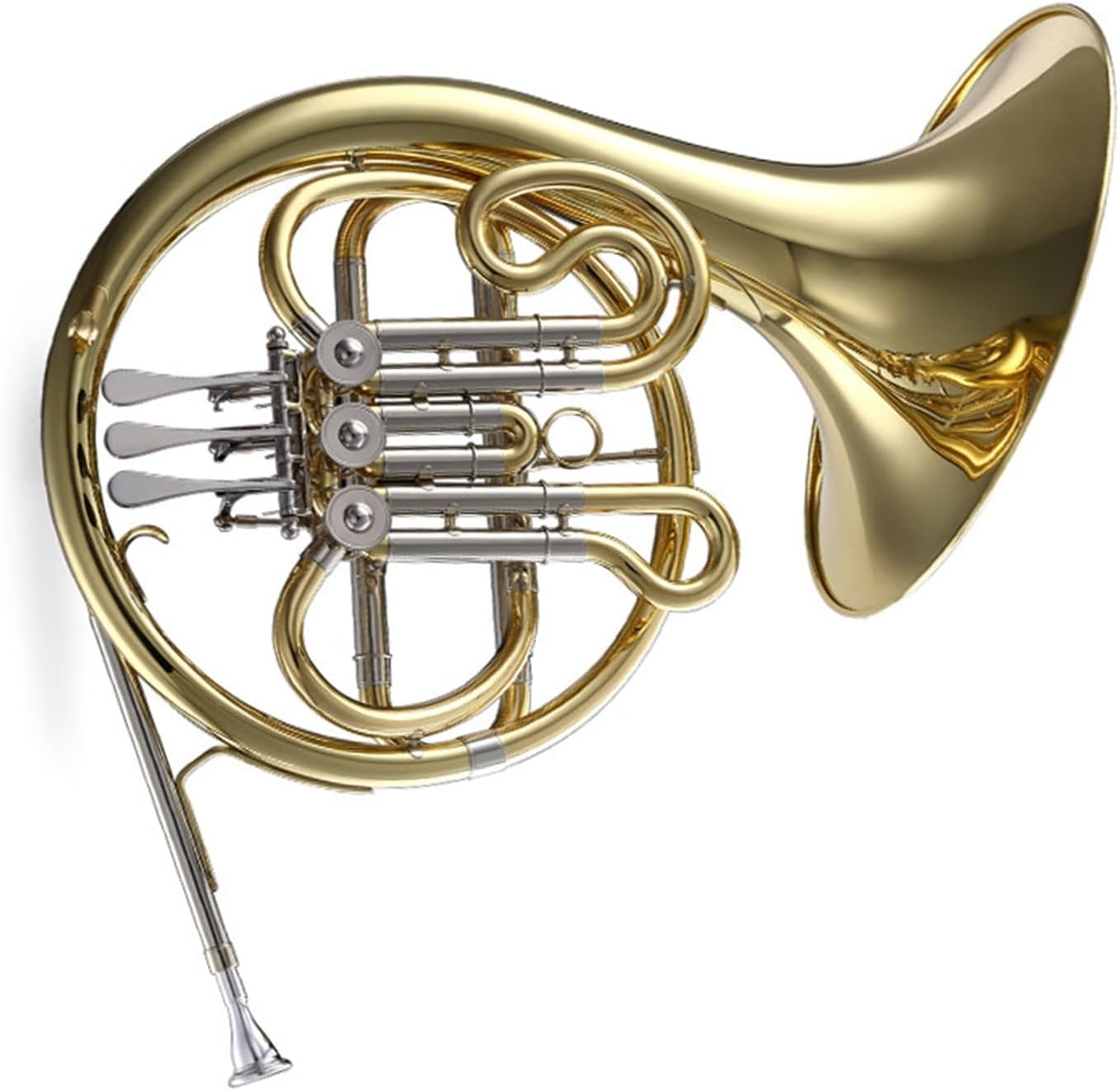 Single row French horn suitable for professional performance instruments