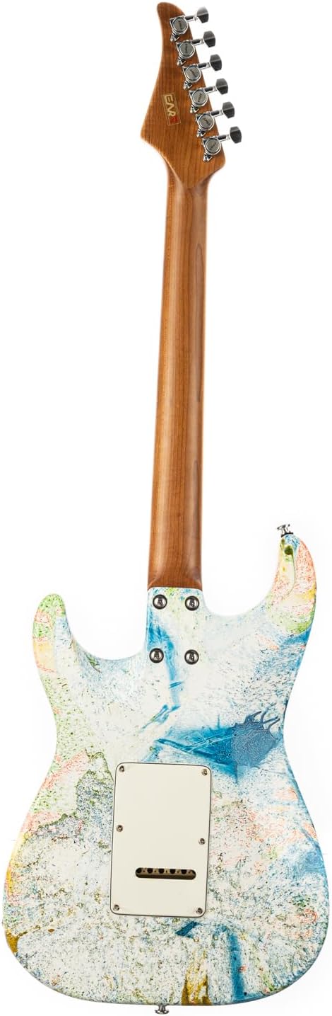 EART 6 String Solid-Body Electric Guitar NK-TCS-HLA Classic Tone with Roasted Mahogany Body,Handmade Lacquer Art,Right