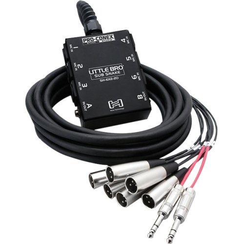 Hosa Technology, Inc - Hosa Technology Xlr Audio Cable - Xlr For Headphone, Microphone - 20 Ft - 6 X Xlr Female - 2 X Xlr Male 