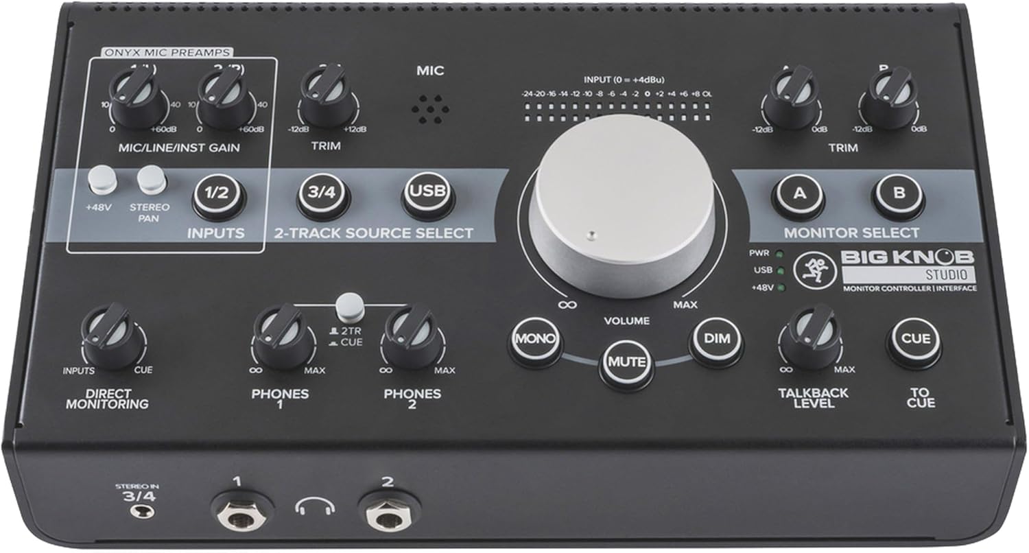 Mackie Big Knob Studio Monitor Controller and Interface with 1 Year EverythingMusic Extended Warranty Free