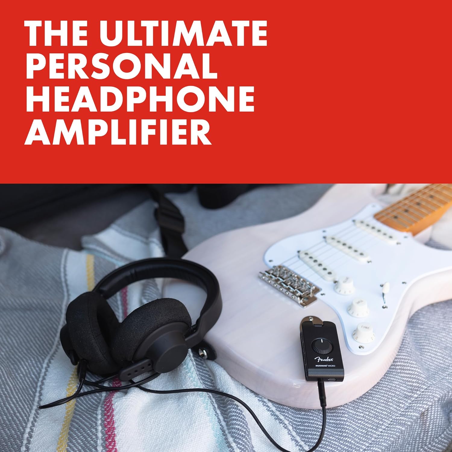 Fender Mustang Micro Headphone Amplifier, with 2-Year Warranty