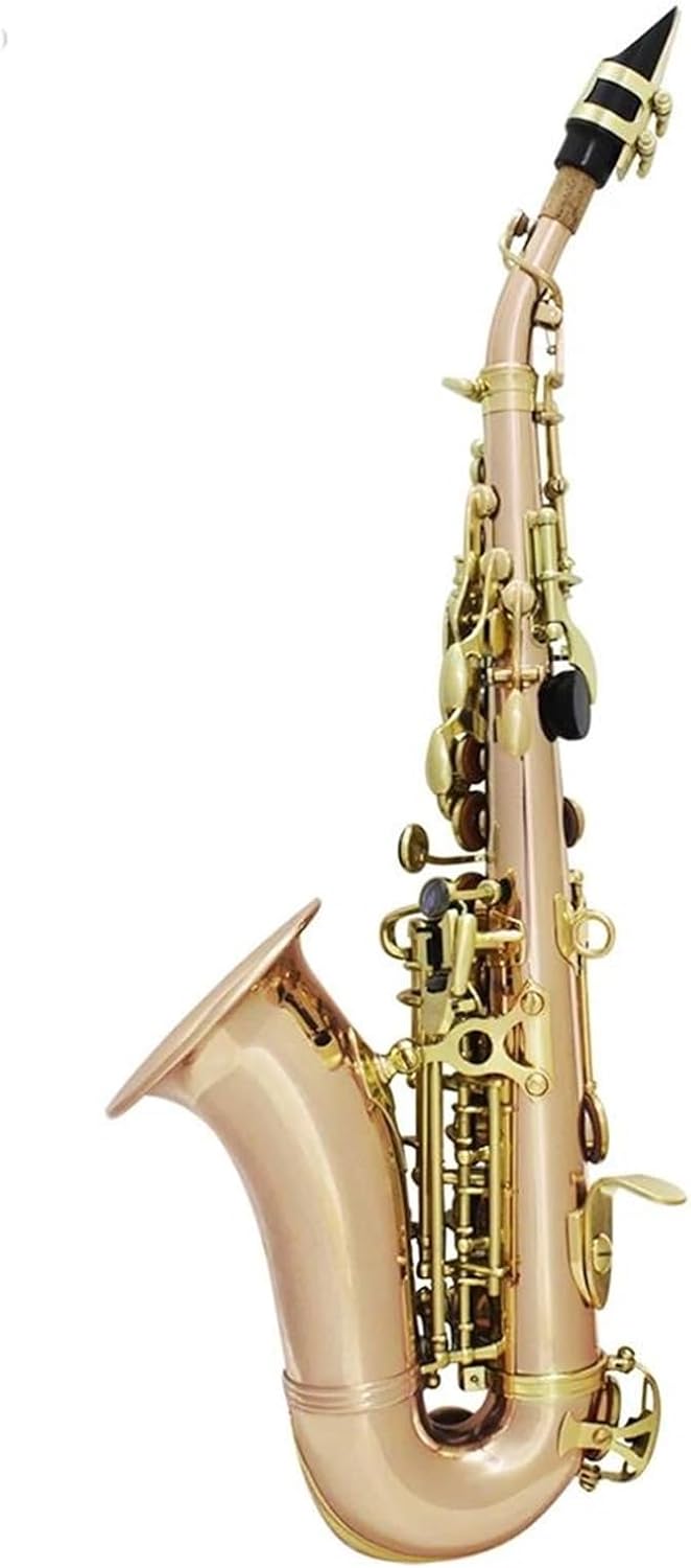 Beginner saxophone Soprano Saxophone Phosphor Copper Gold-Plated Bb B Flat Sax Saxfone Woodwind Musical With Saxophone Accessories