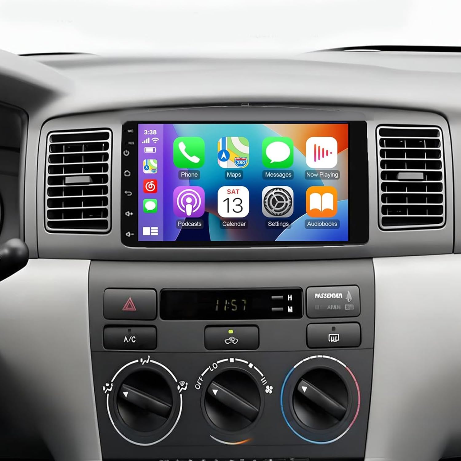 PHEZEN 7 inch Car Radio Stereo for Toyota Corolla 2000-2006, Android 13 Car Radio with Carplay & Android Auto GPS Navigation BT Mirror Link WiFi Backup Camera 2+32G (fit Original JBL AMP)