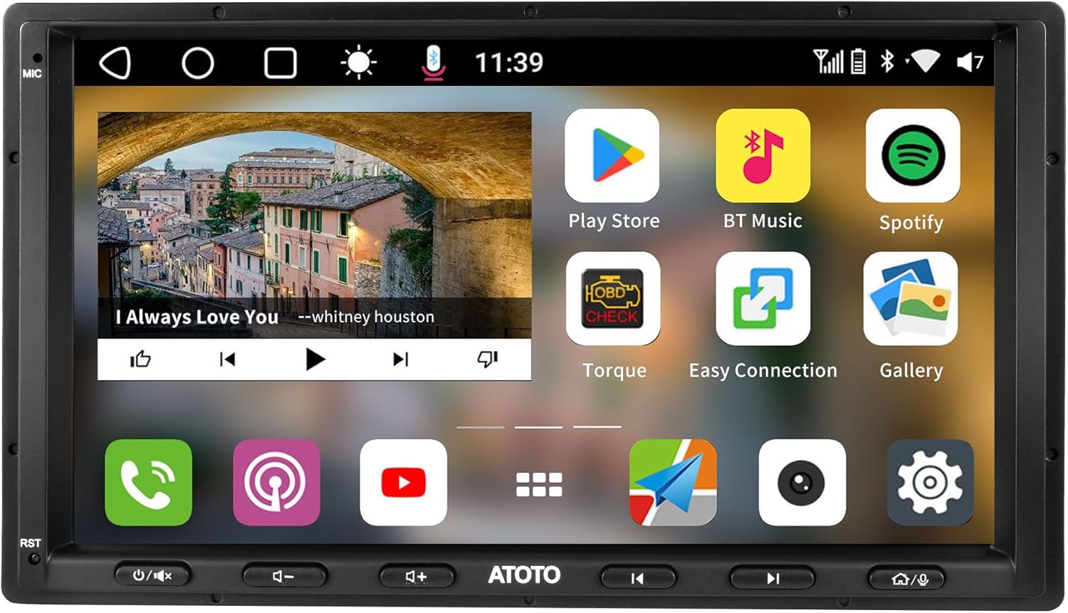 ATOTO S8 8-Core 7inch Android Double Din Car Stereo Receivers, Wireless CarPlay & Android Auto, Built-in 4G, WiFi/BT/USB, Dual Bluetooth, 4G+32G, SCVC&HD LRV, DSP, AI Chat&GPS Tracking, S8G2A74MS