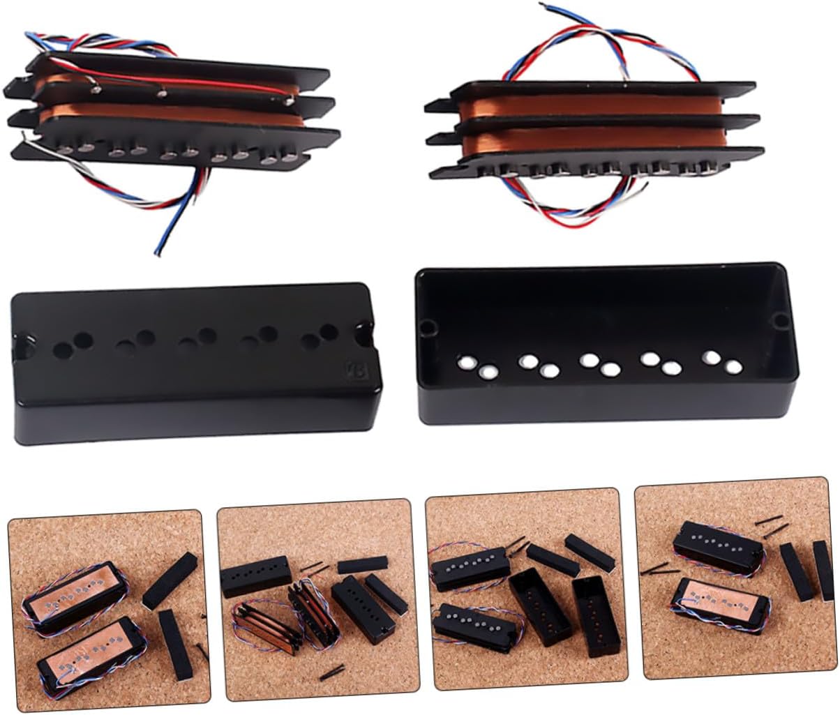 Double Layer Dot Bass Pickup Humbucker Set Professional Electric Bass Accessories Easy to Install DIY Replacement for Electric Guitar Players