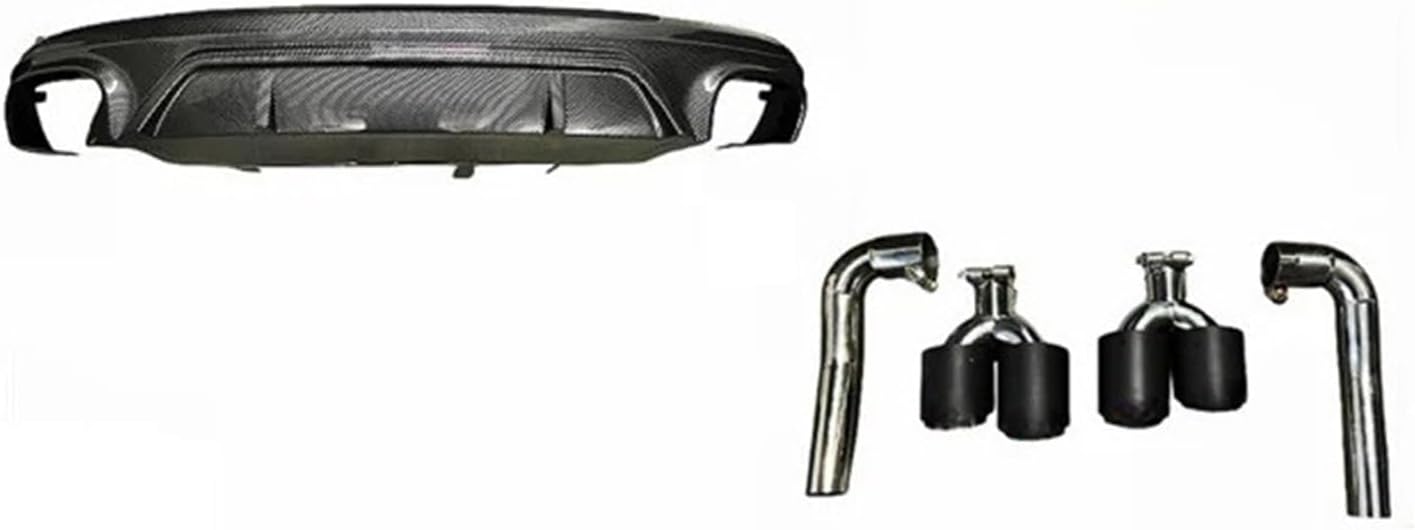 Compatible For Geely Xingyue L Monjaro 2020-2024, Rear Bumper Diffuser Splitter Chin Spoiler Exhaust Pipe Bodykit Car Tuning Accessories(Carbon Printing-01)